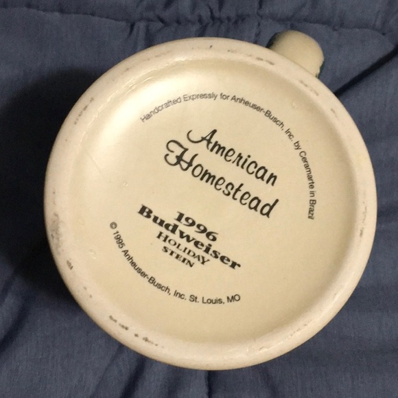 Vintage 1996 Anheuser Busch Budweiser Holiday Beer Stein Mug American Ho… - Picture 7 of 10